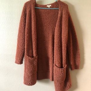 Brown/orange soft cardigan